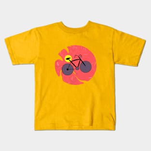 Bike on abstract background Kids T-Shirt